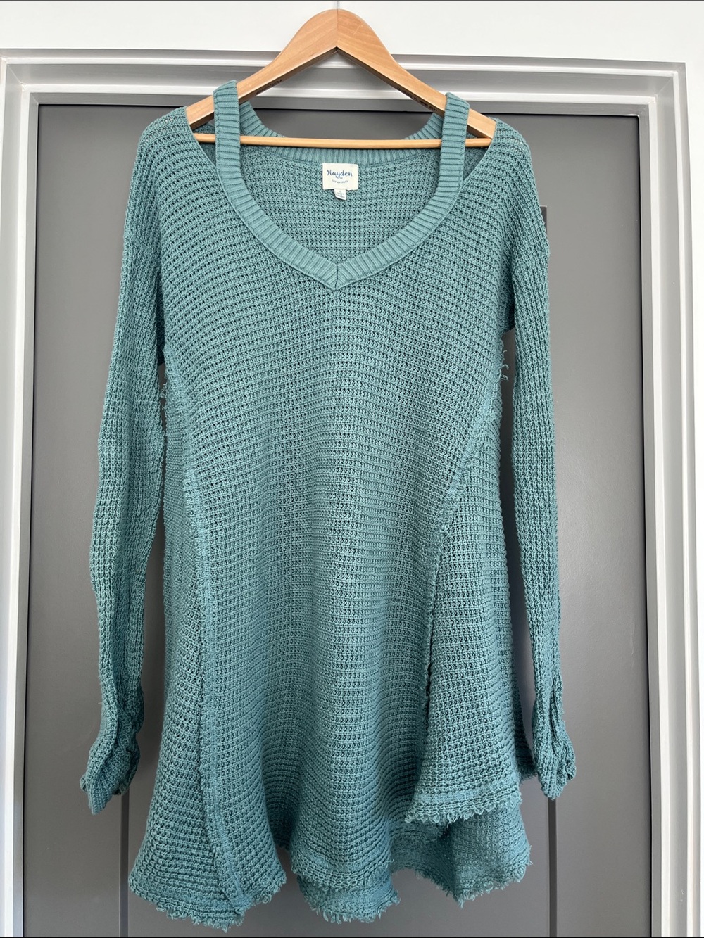 Hayden Seafoam Knit V-Neck Sweater Tunic